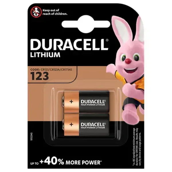 DURCR123A  Duracell Lithium DL123 CR123A Batteries