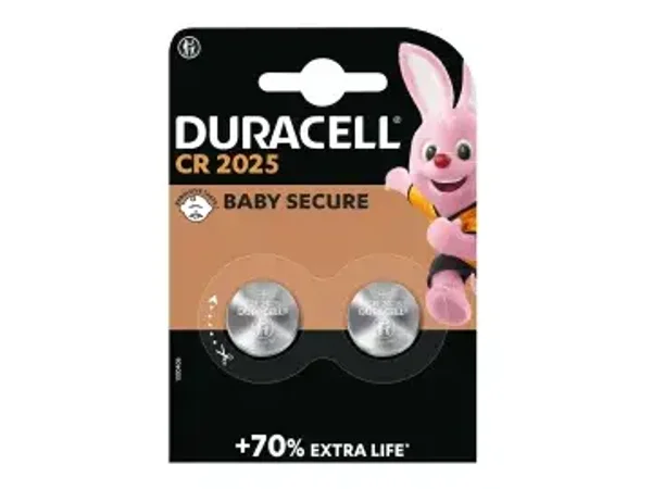 DURCR2025 CR2025 Lithium Coin Battery x 2 S5736