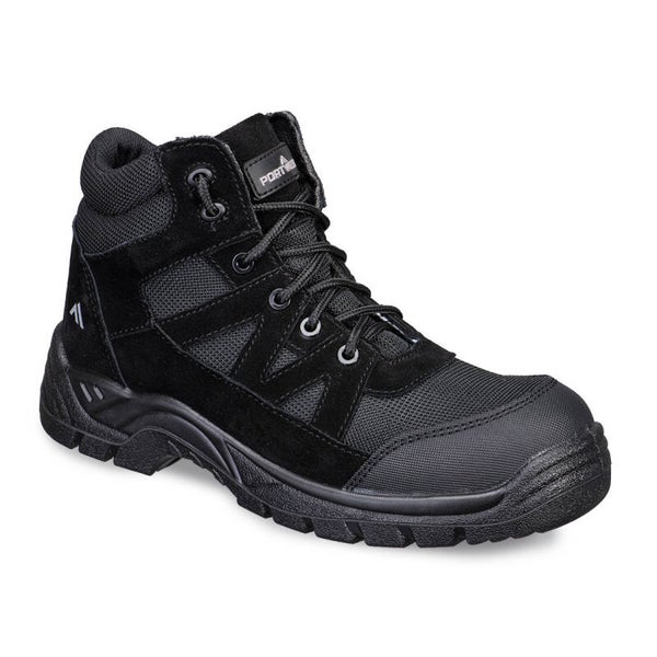 PORTWEST  FC20 - Composite Textile and Suede Ankle Boot S1PL SR FO Black
