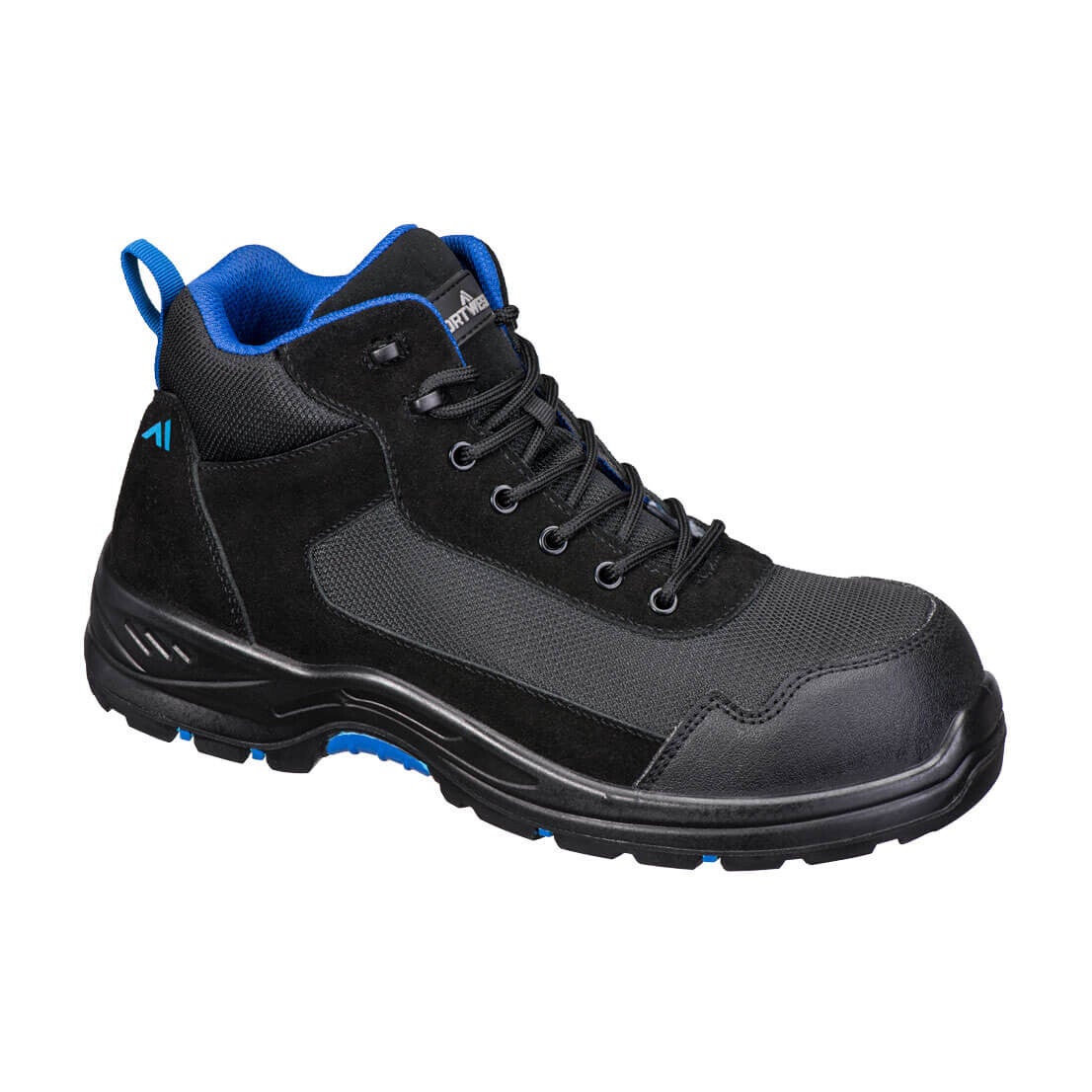 PORTWEST FC22 - Composite Textile Suede Mid Boot S3L HRO SR FO Black/Blue