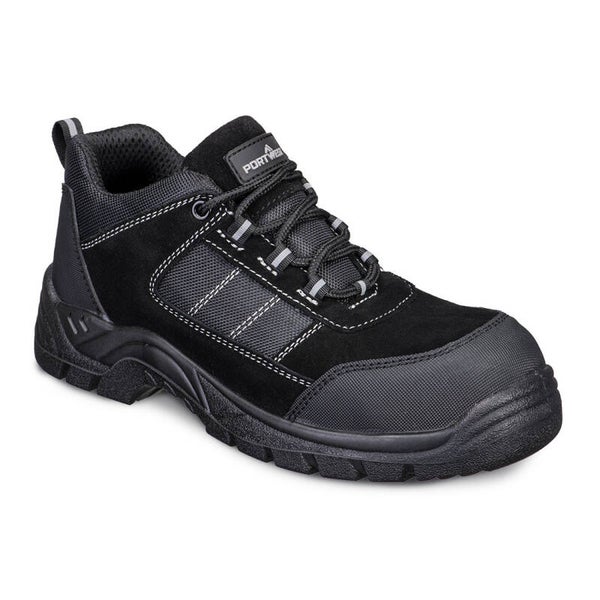 PORTWEST FC24 - Composite Textile Suede Low Shoe S1 SR FO Black