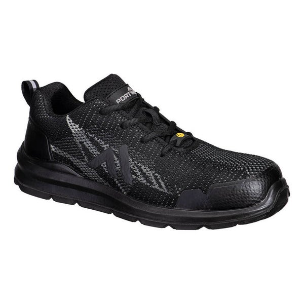 PORTWEST  FC32 - Composite Textile Trainer S1PS ESD SR FO Black/Zoom Grey