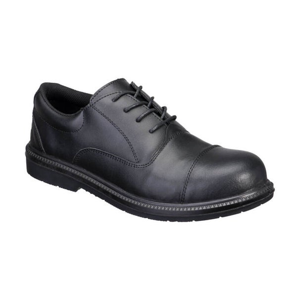 PORTWEST FD18 - Steel Action Leather Executive Shoe S3 SR FO Black