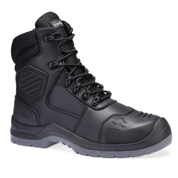 PORTWEST FD25  Composite Leather Mid Boot S7L HRO M CI LG SC AN SR FO Black