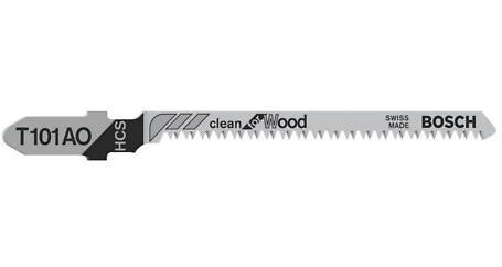 BOSCH T101AO  Clean for Wood Jigsaw Blade PK 5