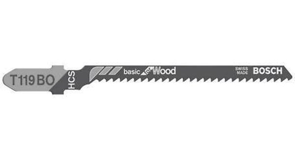 BOSCH T119BO PK5 Basic for Wood Jigsaw Blade makes curved cuts in wood