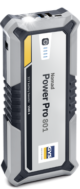 NOMAD POWER PRO 801 is a high-performance lithium booster (74 Wh) combining 3 functions: