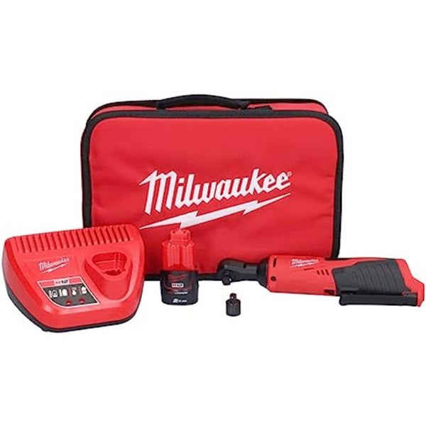 Milwaukee M12IR-201B 12V Sub-Compact 3/8" Impact Ratchet (1 x 2.0Ah RedLithium-Ion Battery)