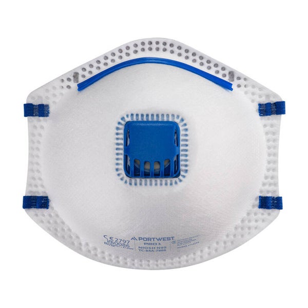 PORTWEST  P201 - FFP2 Valved Respirator (Pk10) White