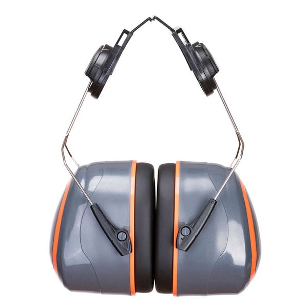 PORTWEST  PW62 - HV Extreme Ear Defenders High Clip-On Grey/Orange