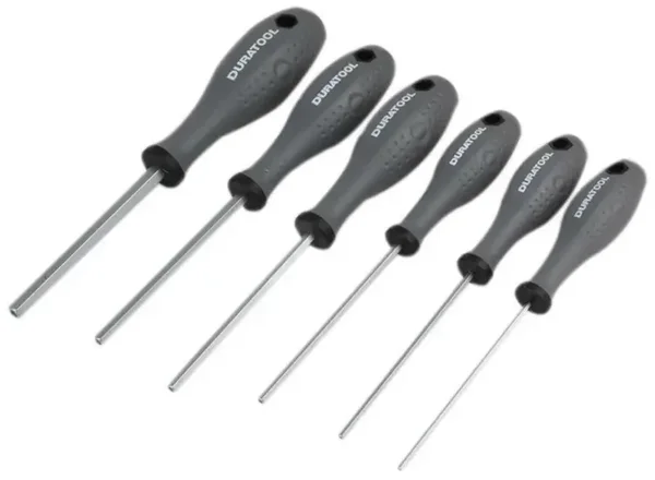 DURATOOL D03444  Security Hex sizes: 2.5mm, 3mm, 4mm, 5mm, 6mm & 8mm