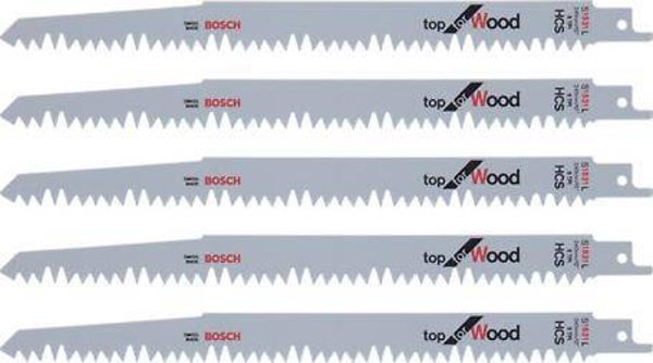 BOSCH S1531L PK5  Wood Reciprocating Saw Blade