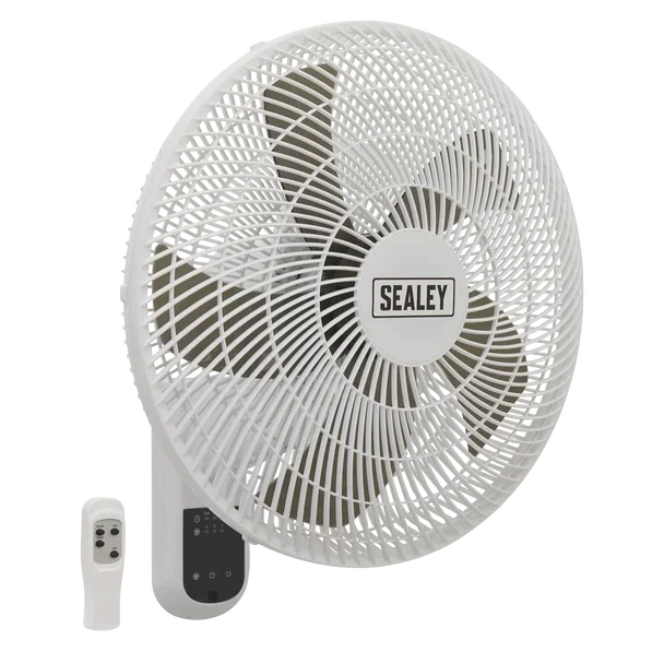 SEALEY SWF18WR 18" Wall Fan with Remote Control 3-Speed 230V
