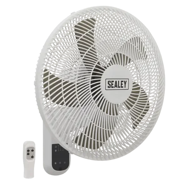 SEALEY SWF18WR 18" Wall Fan with Remote Control 3-Speed 230V