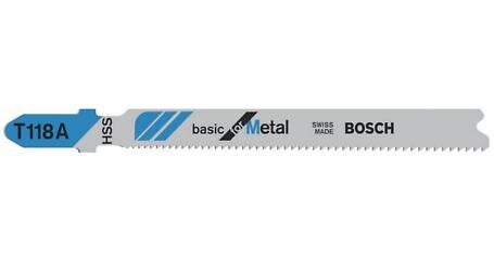 BOSCH T118A  PK5 Basic for Metal Jigsaw Blade makes straight cuts in metal