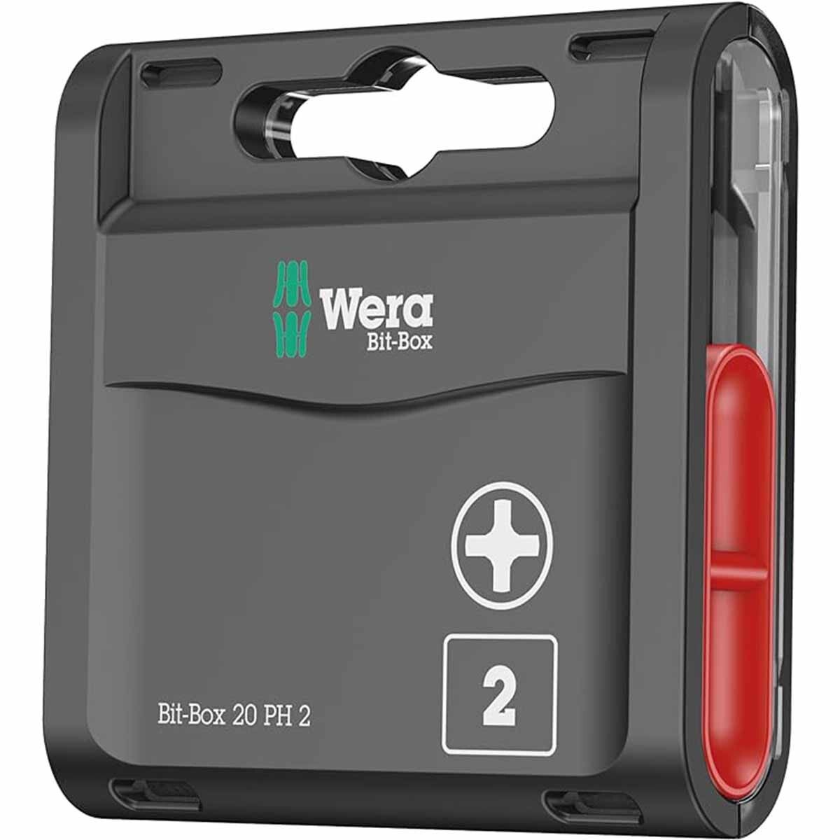 WERA 057750 Bit-Box 20 H Extra Hard Bits PH2 x 25mm, 20 Piece