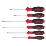 Wiha WHA07153 SoftFinish SL/PZ Screwdriver Set, 6 Piece