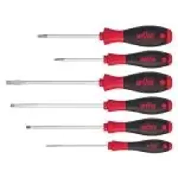 Wiha WHA07153 SoftFinish SL/PZ Screwdriver Set, 6 Piece