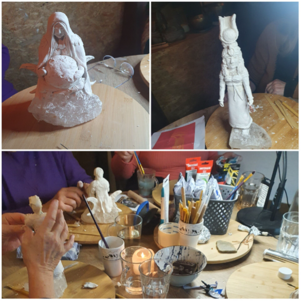 angels journey beeldhoud workshop klei