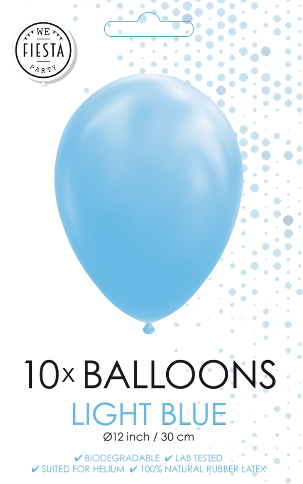 Latex Ballonnen Basic 10st. - Light Blue