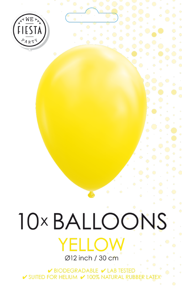 Latex Ballonnen Basic 10st. - Yellow