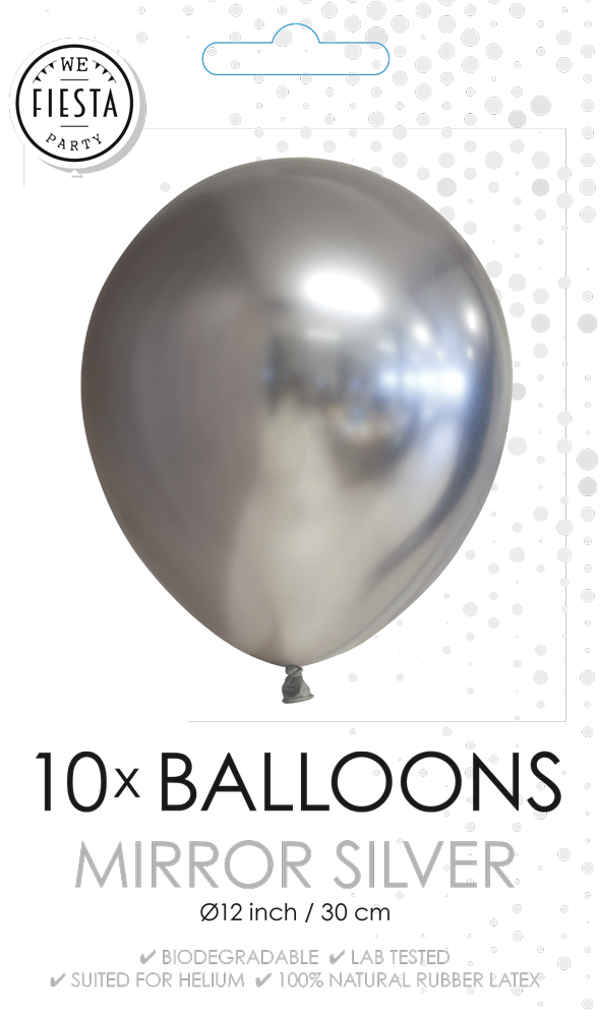 Latex Ballonnen Exclusive Mirror 12 Inch - Silver