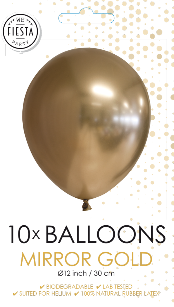 Latex Ballonnen Exclusive Mirror 12 Inch - Gold