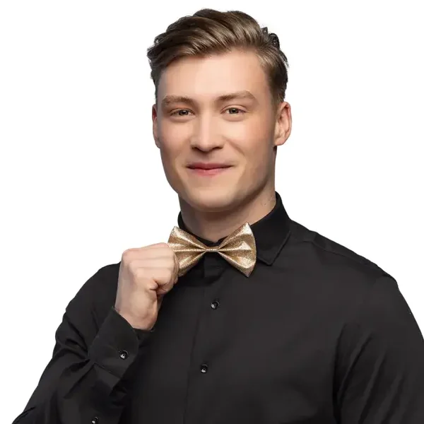 Vlinderstrik Glitter - Goud