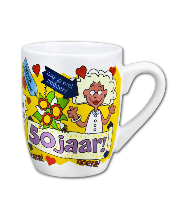 Mok Cartoon 50 Jaar Vrouw