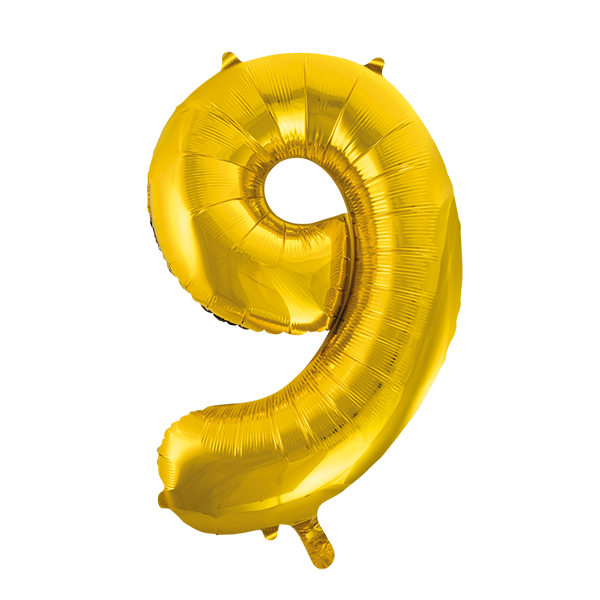 Cijferballon nr. 9 - 86 cm