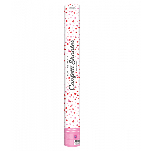 Confetti Shooter Hart 60 cm - Rood