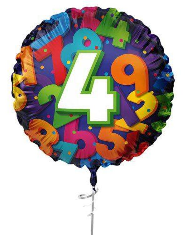 Folieballon Verjaardag 3 jaar 18'' - Multicolor
