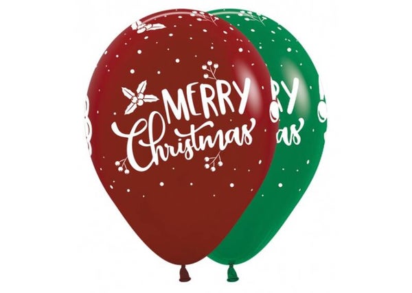 Latex Ballonnen Overige/Kerst 'Marry Christmas' - Rood/Groen