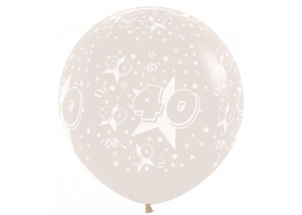 Latex Ballon Overige/Jubileum '40' 36 Inch - Crystalclear