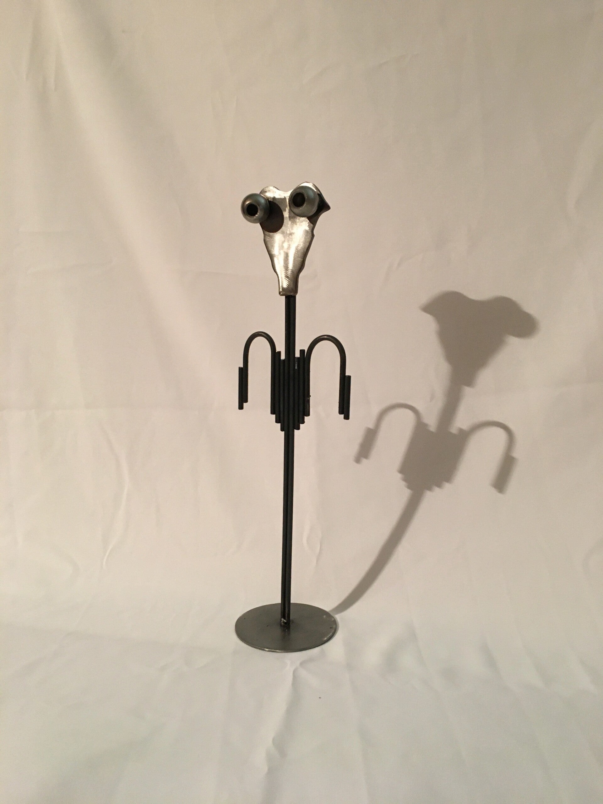 Stahlstab-Skulptur "Pfeif-Vogel"