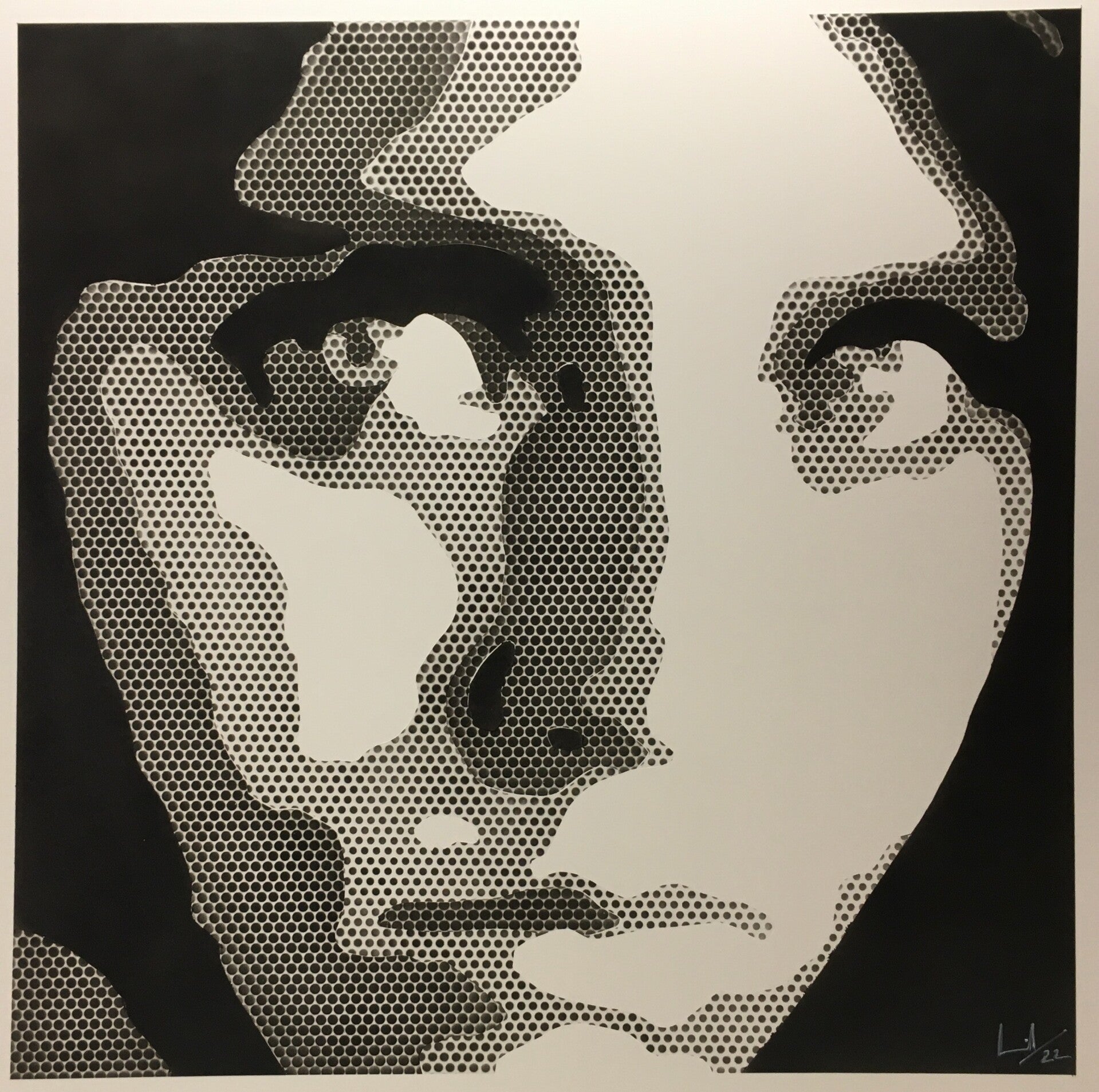 Airbrush-Portrait "das Mädchen mit den grünen Augen"