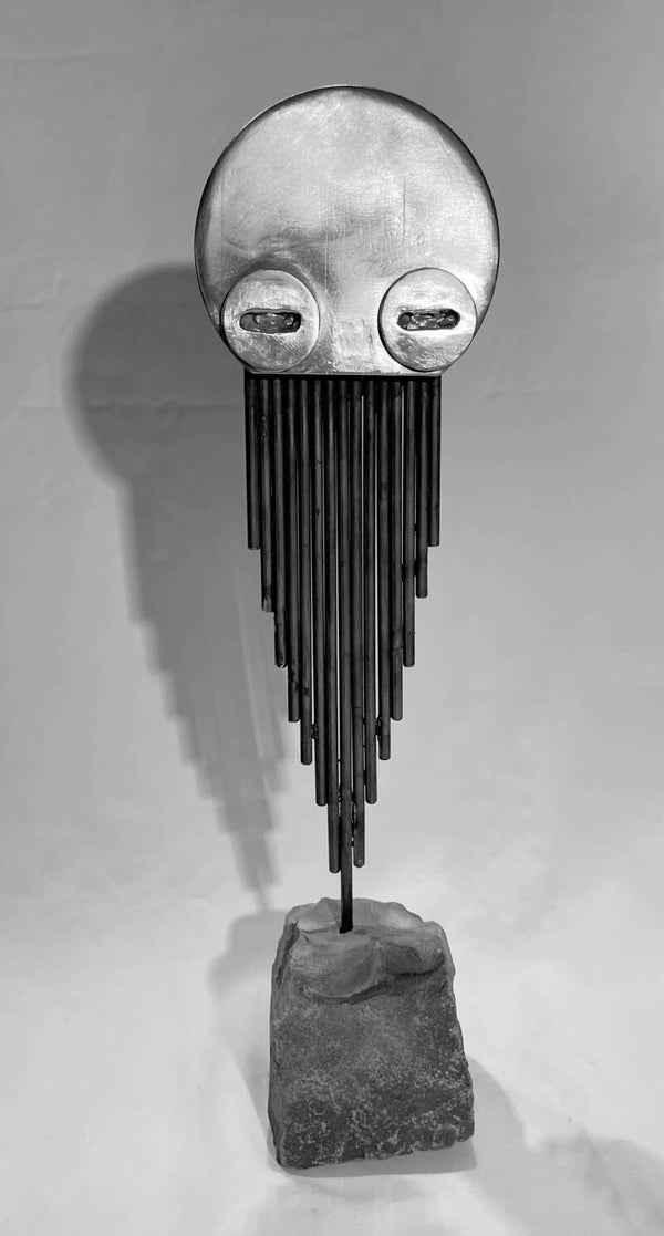 Stahlstab-Skulptur "traurige Qualle"