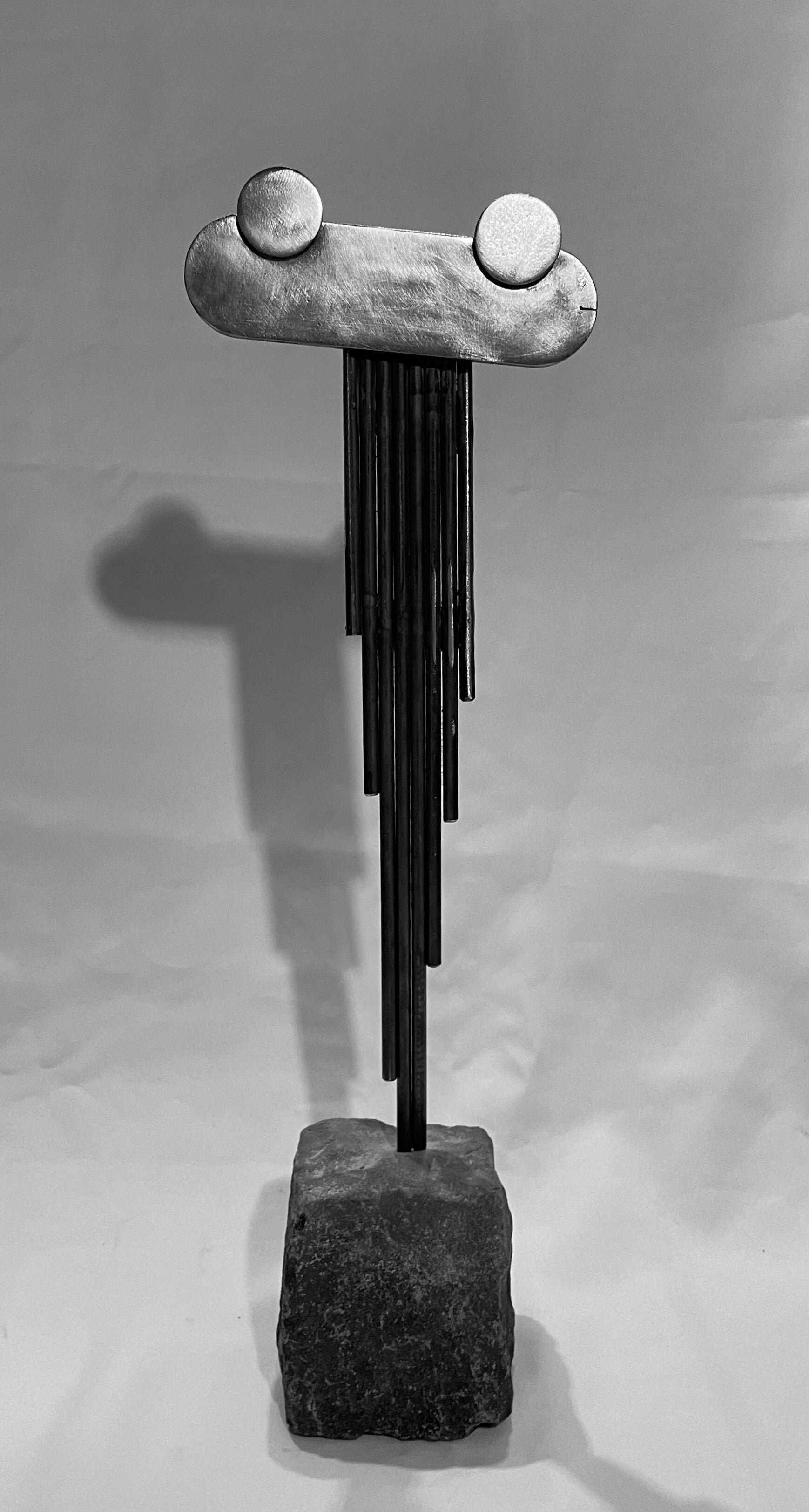 Stahlstab-Skulptur "dünner Frosch"