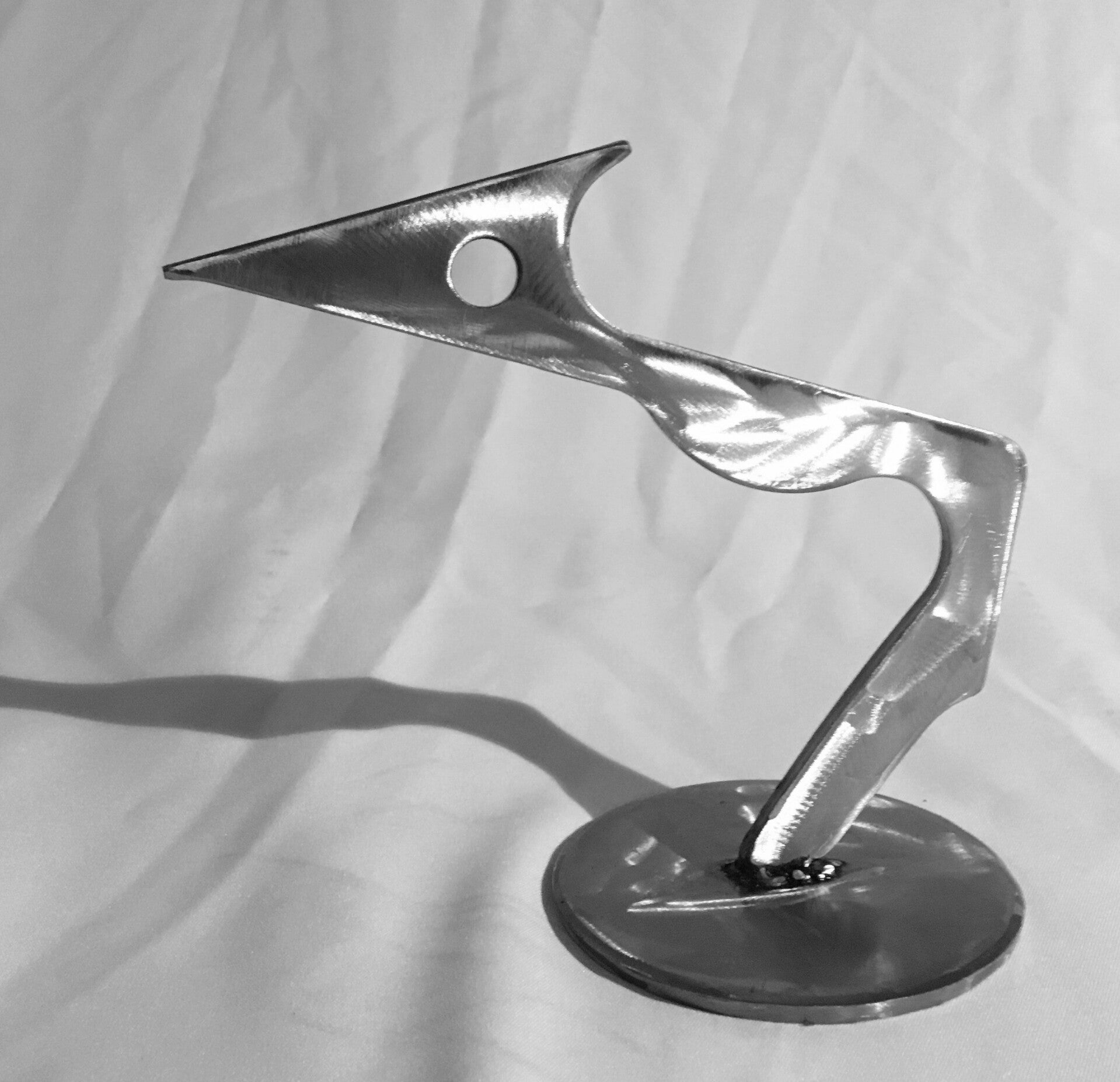 abstrakte Stahl-Skulptur "Vogel"