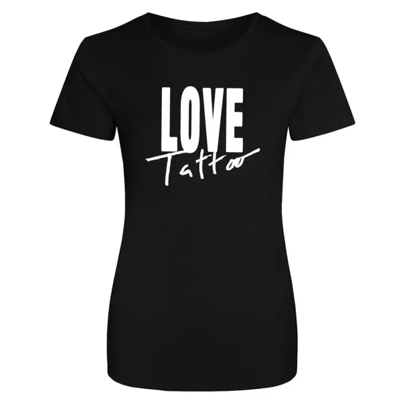 Ladies Fit T Shirt white logo