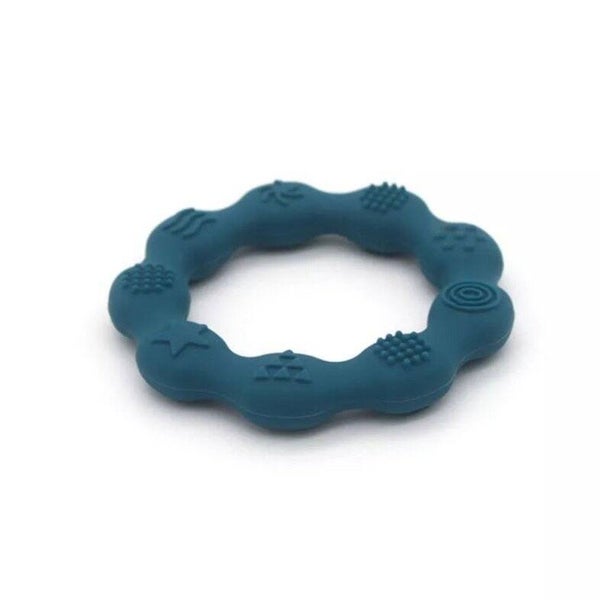 Siliconen Bijtring | Blauw