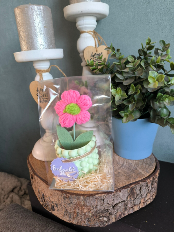 Bloemetje in bubble potje
