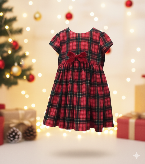 Red and Green Tartan Dress