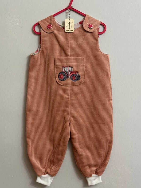 Pink Tractor Dungarees