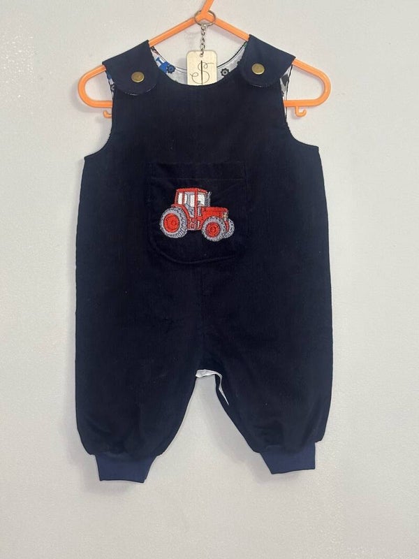 Blue Tractor Dungarees