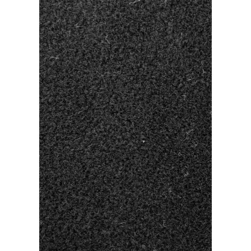 Melns auto salona paklāju audums tuvplānā ar blīvu struktūru