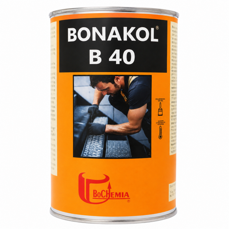 BONAKOL B-40 profesionāla kontaktlīme porolonam, audumiem, ādai un auto salona apdarei ar elastīgu un izturīgu saķeri