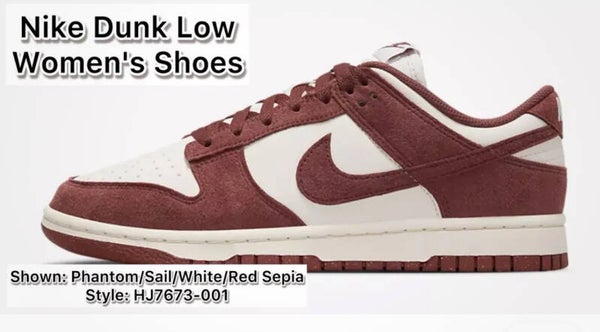 Nike Dunk Low Women's   Shoes Sail/White/Red%20Sepia%0AStyle:%20HJ7673-001