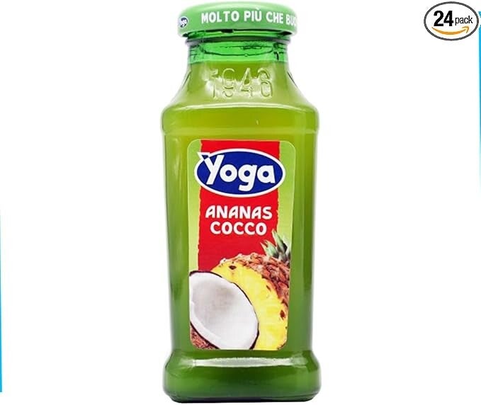 Yoga Magic Succo di Frutta Cocco Ananas 24 Bottiglie in Vetro da 200ml
