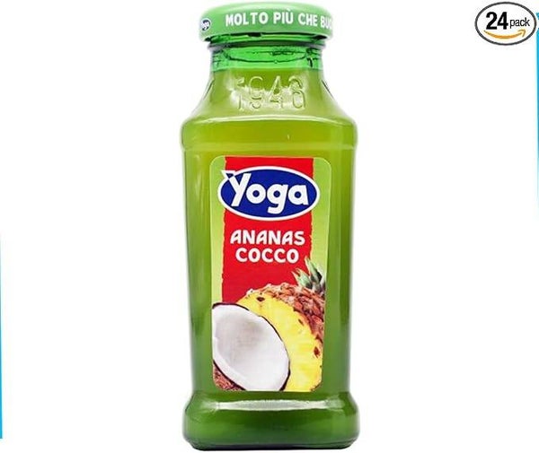 Yoga Magic Succo di Frutta Cocco Ananas 24 Bottiglie in Vetro da 200ml